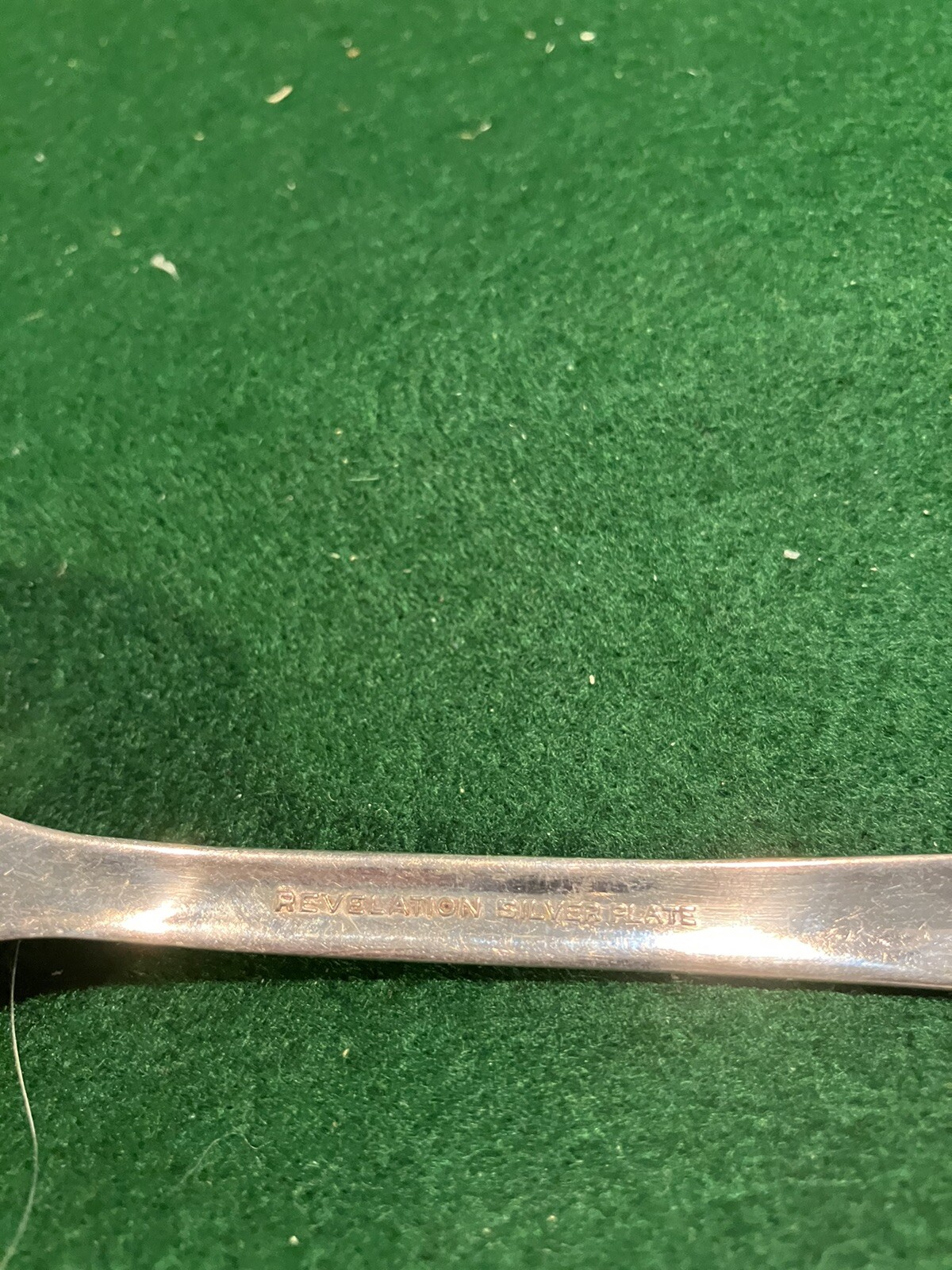 Revelation 1953 Silver Plate Floral & Scroll Large Slotted Serving Spoon No Mono