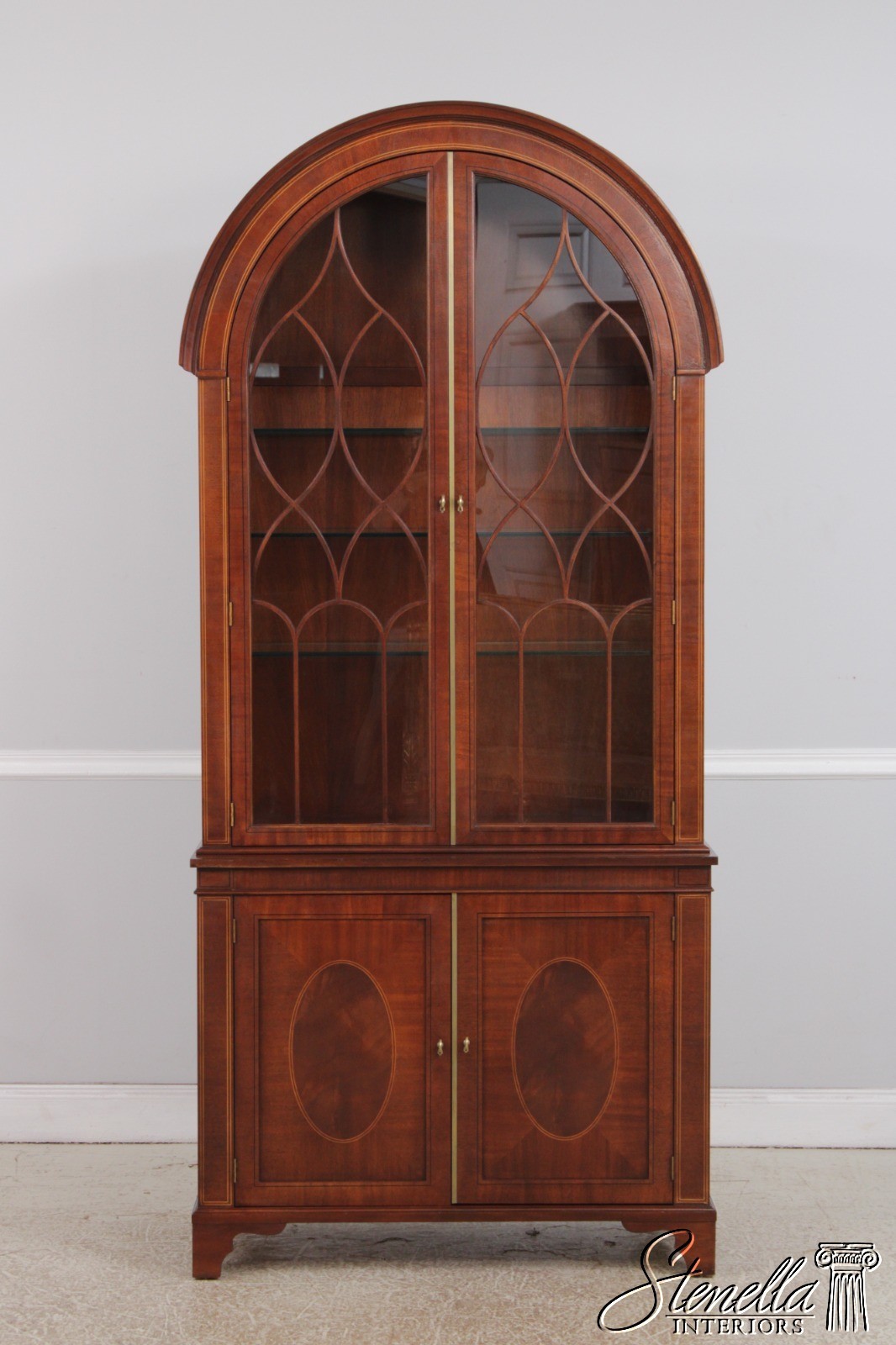 L73559 BAKER Historic Charleston Dome Top Mahogany China Cabinet