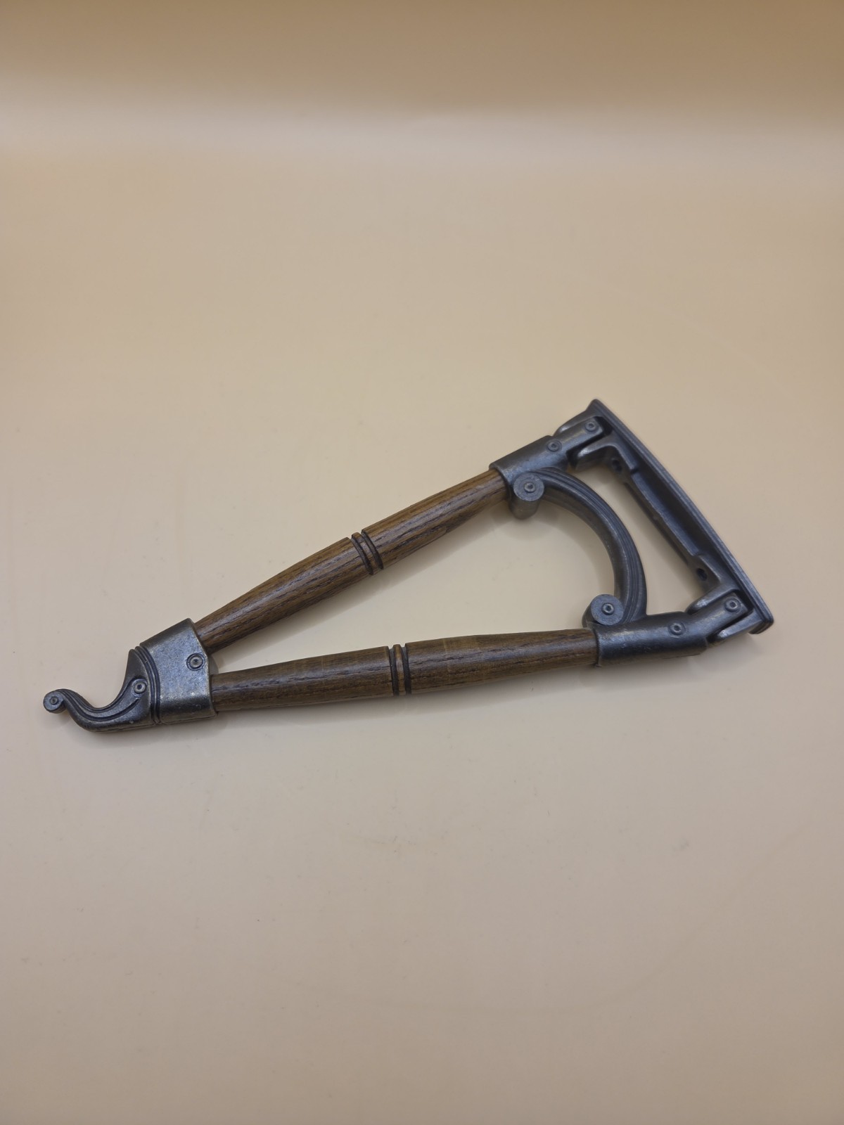 1970s Swivel Plant Hook Wood & Metal Lantern Lamp Wall Hanger Vintage 7″