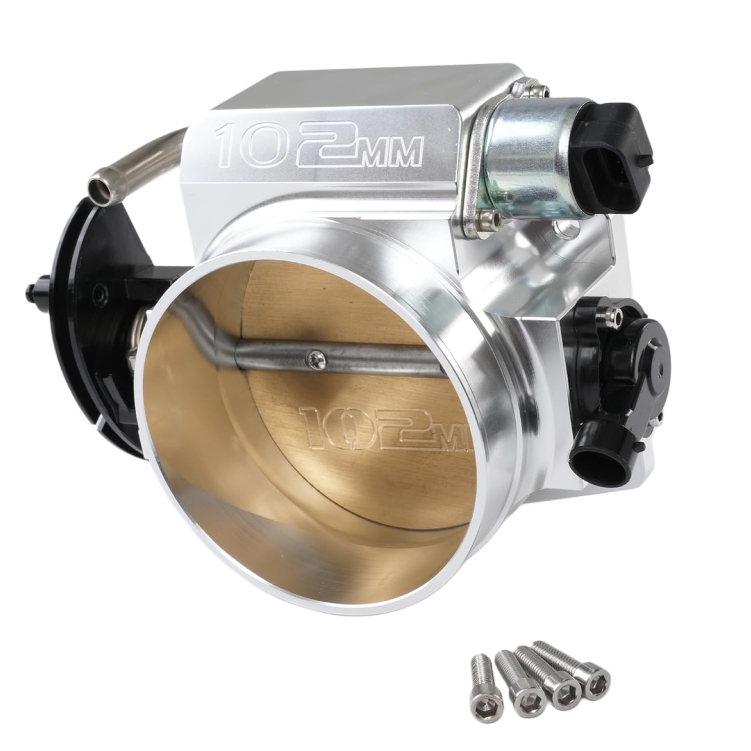 102mm Throttle Body Assembly GM Gen III LS1 LS2 LS3 LS6 LS7 LSX Silver TPS IAC