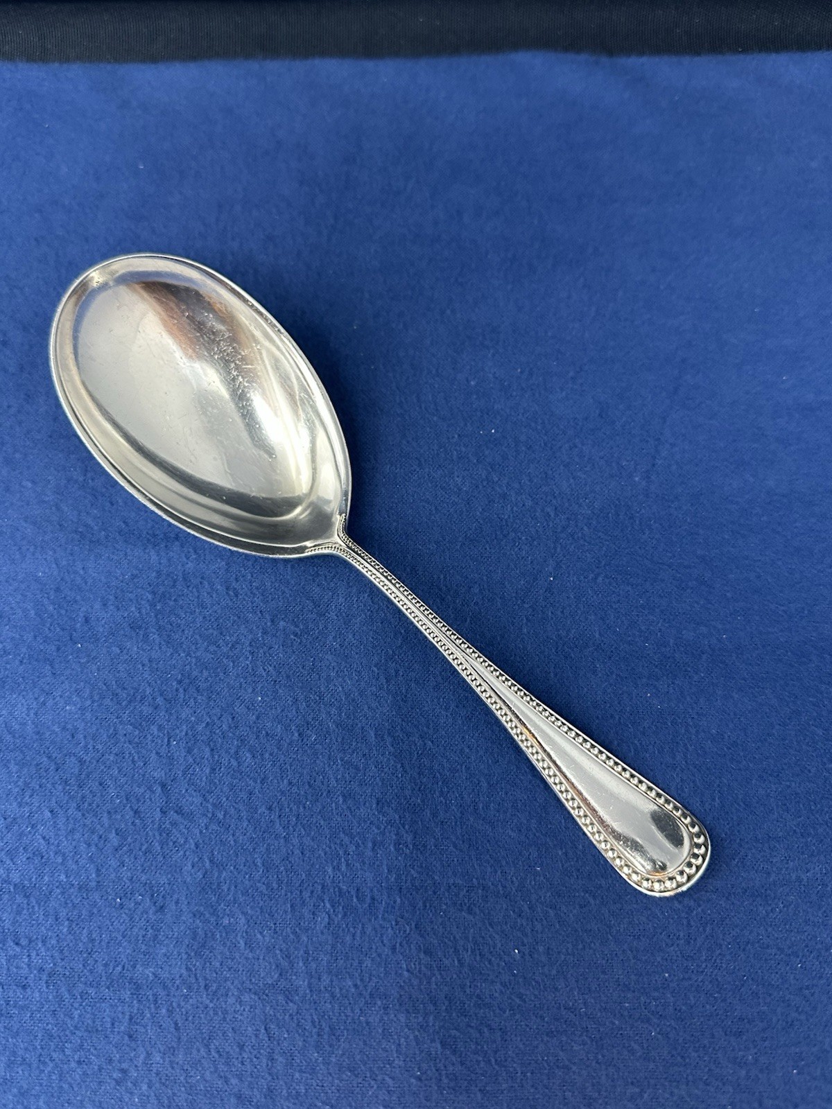 BIRKS STERLING BEADED SERVING SPOON NO MONO
