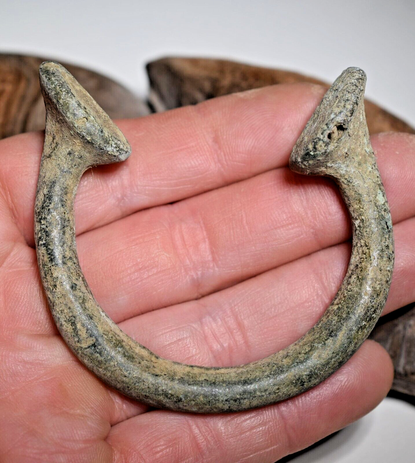 Antique Manilla Okpoho Style Metal Money Currency Bracelet, West African Trade