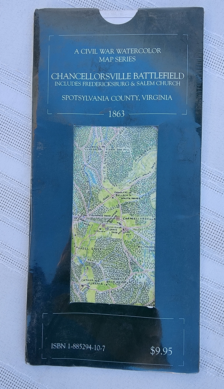 A Civil War Watercolor Map Series Chancellorsville Battlefield 1863 -Shrink Wrap