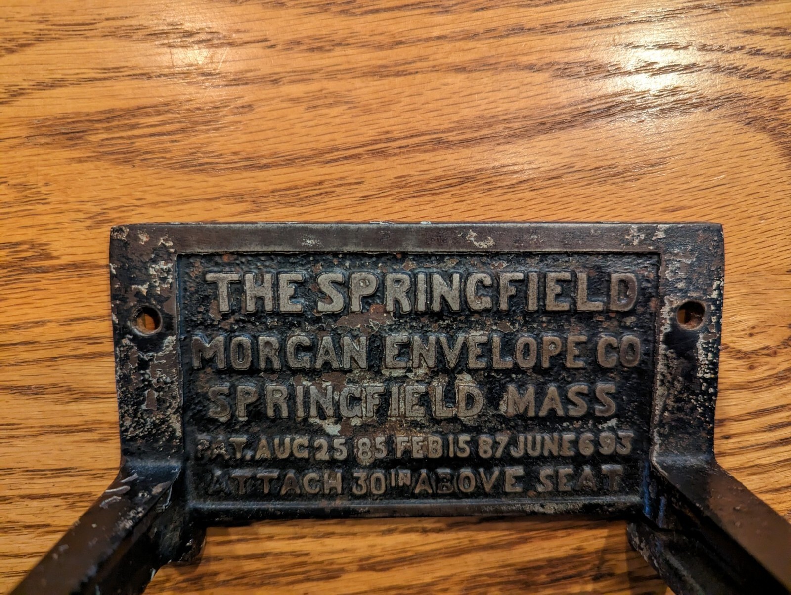 Antique Victorian Springfield Morgan Envelope Co. Toilet Paper Holder