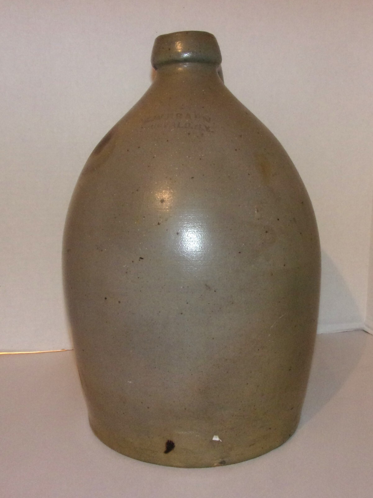 Large Antique G.W. Braun Buffalo NY Stoneware Jug
