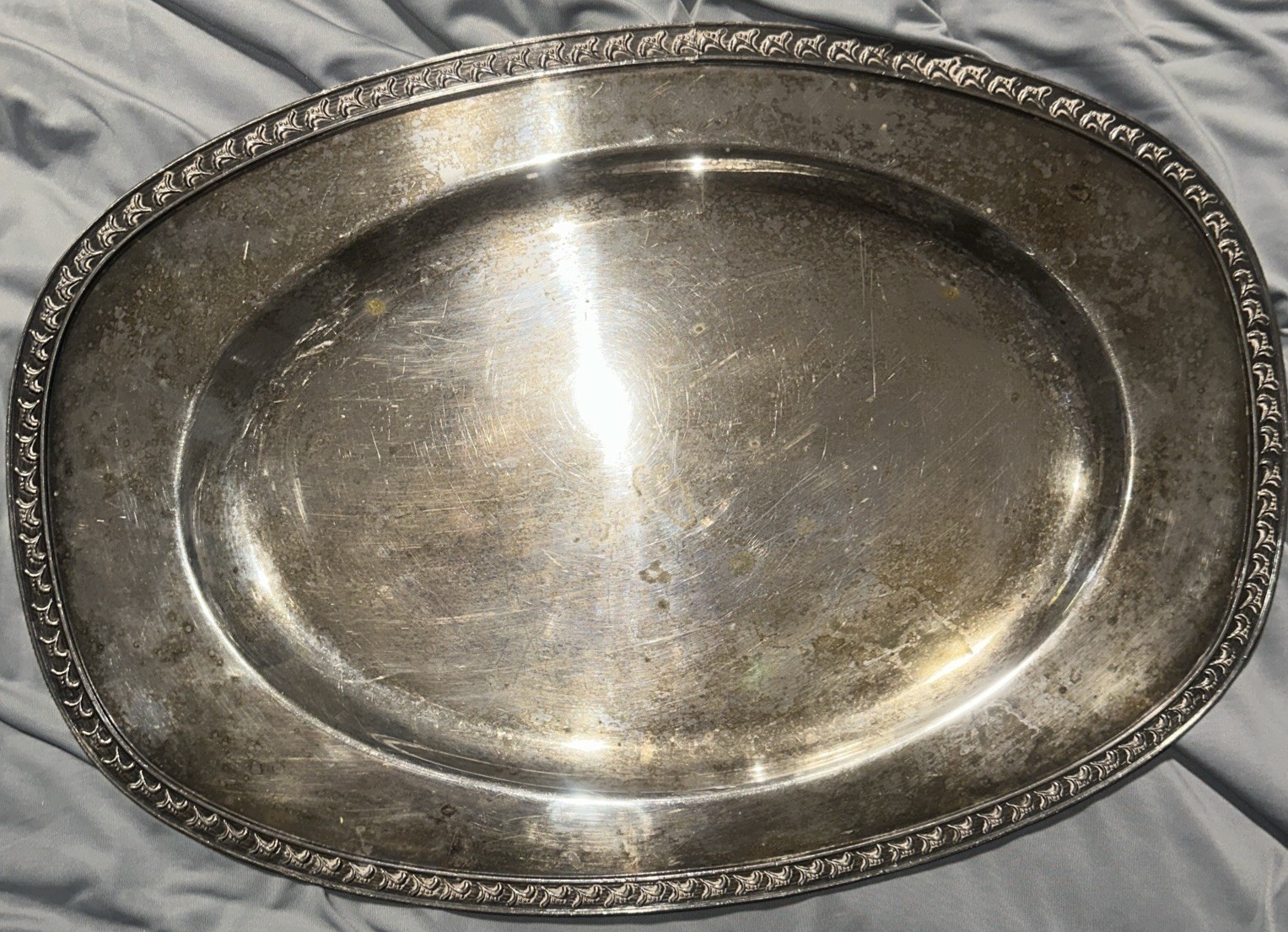 Vintage SHEETS ROCKFORD S. Co SILVERPLATE SERVING TRAY Platter
