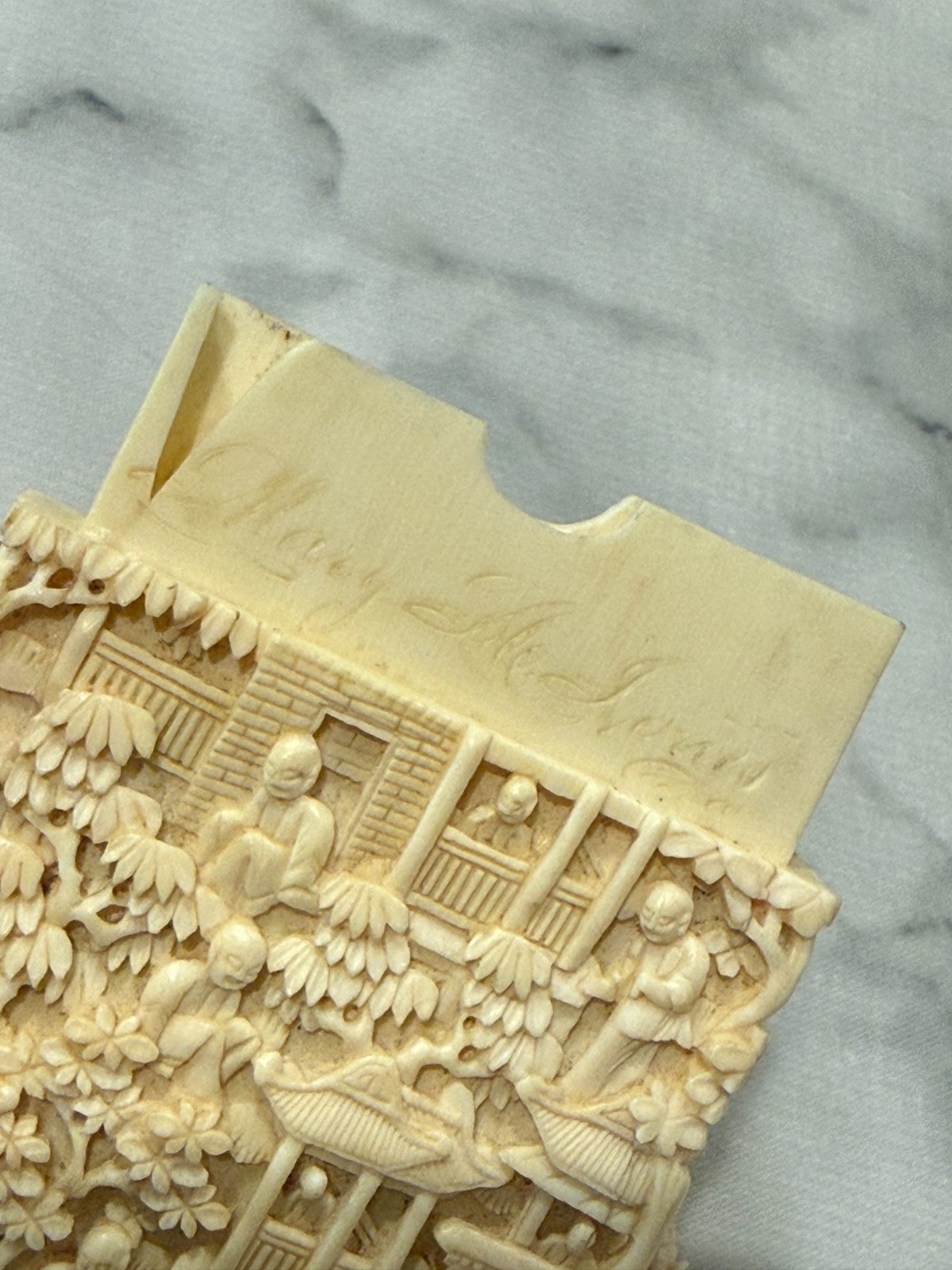 Antique Chinese Canton Export Calling Card Case