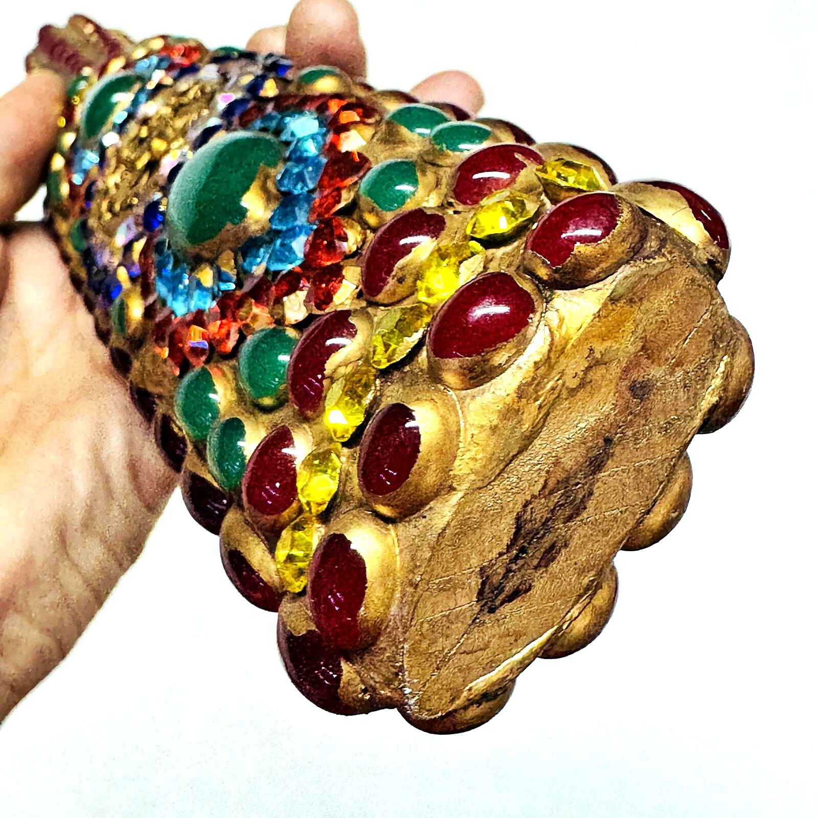Meedmor Metal Leklai Naga Eye Jade Toh WatRakang Protection Thai Amulet #18212