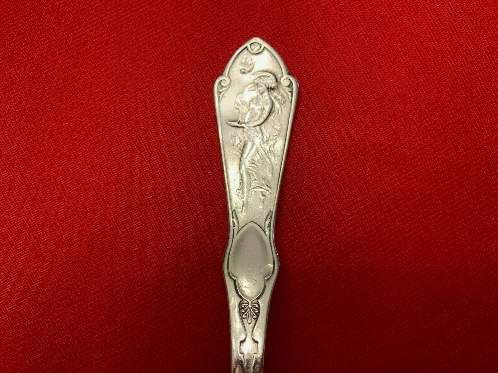 PEARL by Reed & Barton Figural Dancing Woman Silverplate 12″ SOUP LADLE 1898