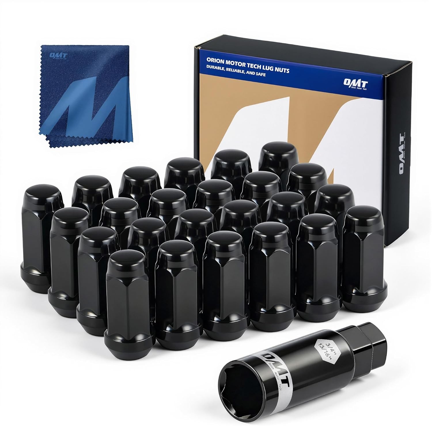 M14x1.5 Lug Nuts Cone Seat 19mm Hex Wheel Lug Nuts 3/4″ Conical M14 Bolt