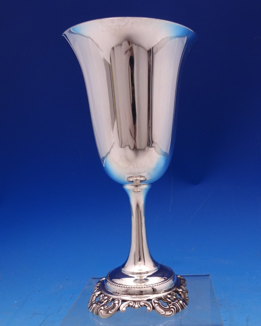 Grande Baroque by Wallace Sterling Silver Water Goblet #4850-9 7 7/8″ (#8876)