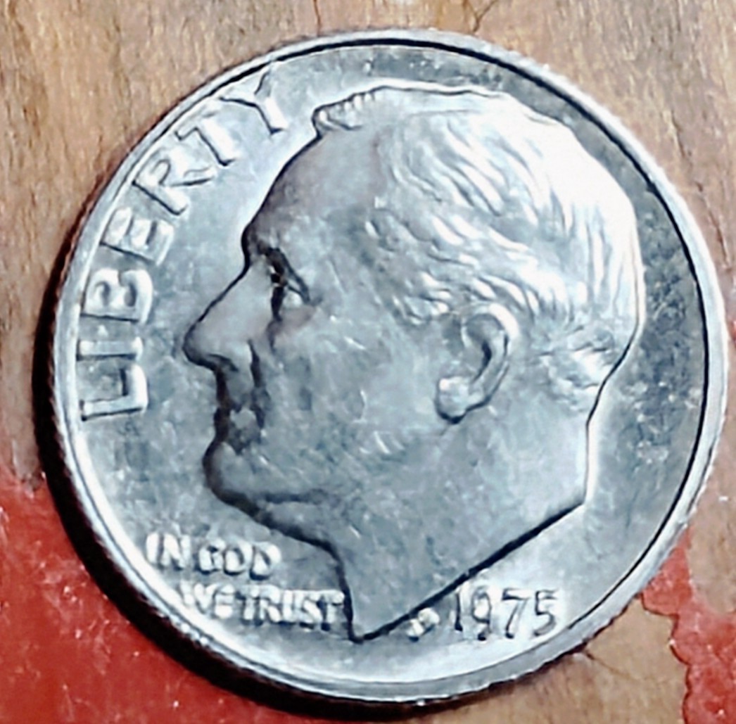 1975 No Mint Uncirculated Roosevelt Dime