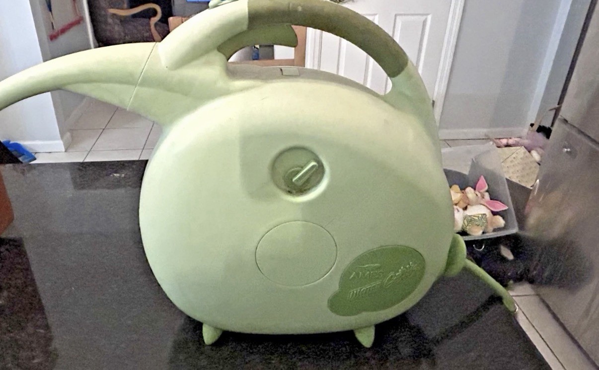 Vintage Ames Watering Can Bug Style Green Sprinkler with Garden Hose Attachment