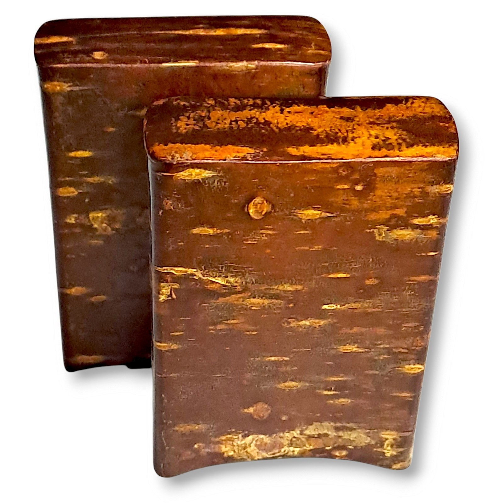 Japanese Cherry Bark Wooden Tobacco Cigarette Card Case Holder Craft Decor JP C6