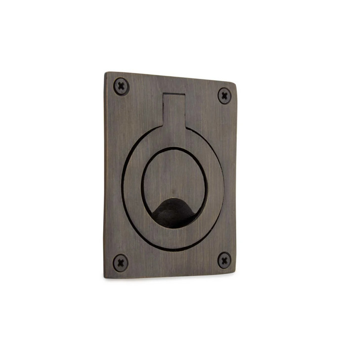 SIGNATURE HARDWARE BRASS RING PULL OIL RUBBED BRONZE
