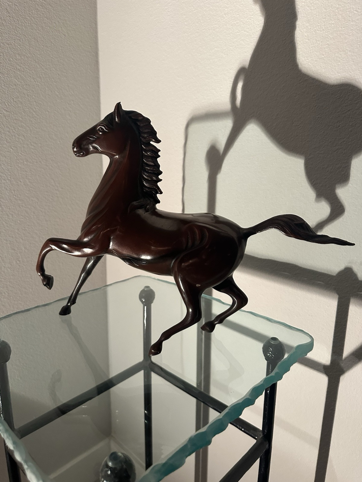 19Th Century Japanese Meiji Period Bronze Horse Signed