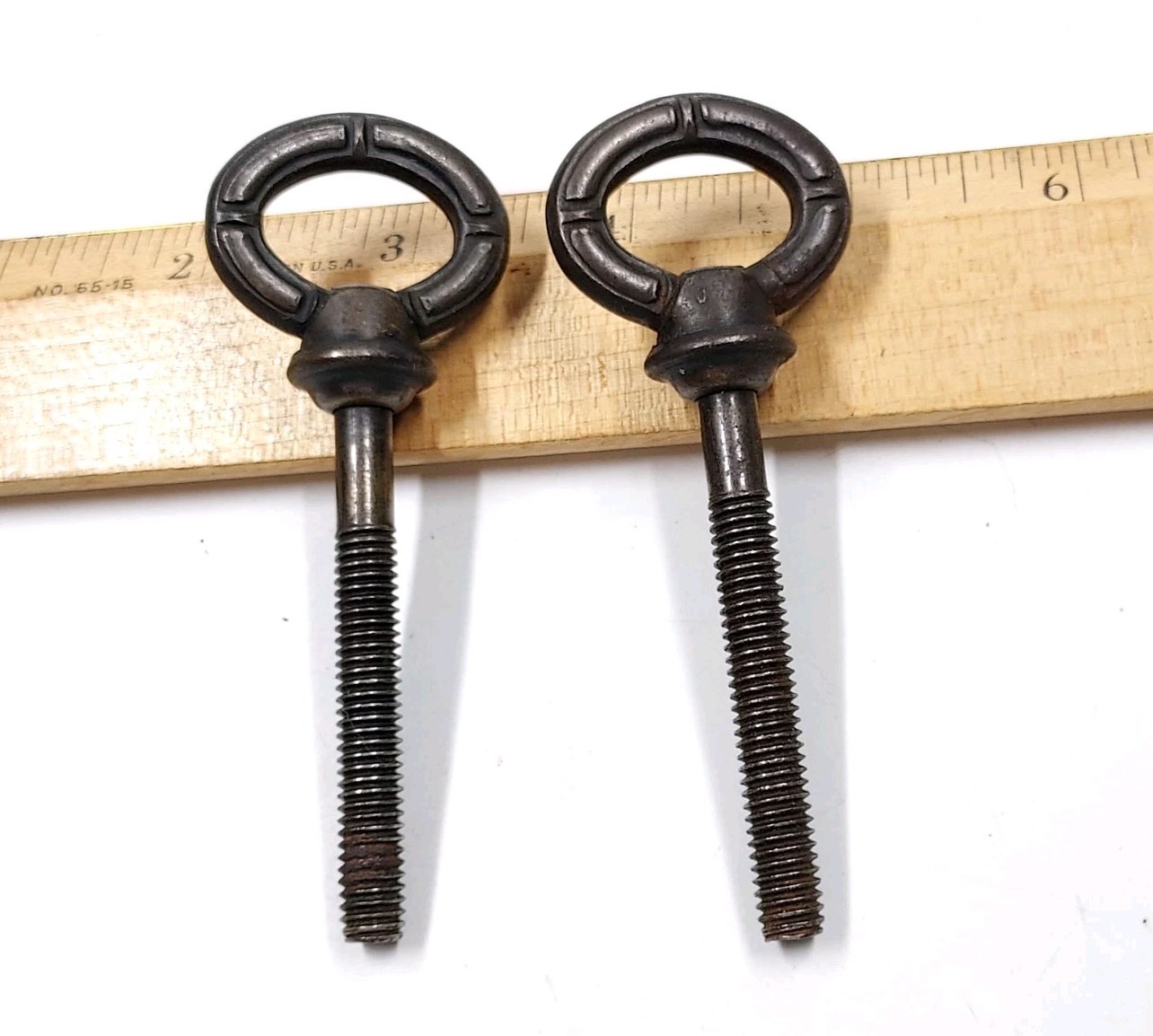 Vintage Ornate Cheval Mirror Mount Set Bolts Screws Hardware Estate Find
