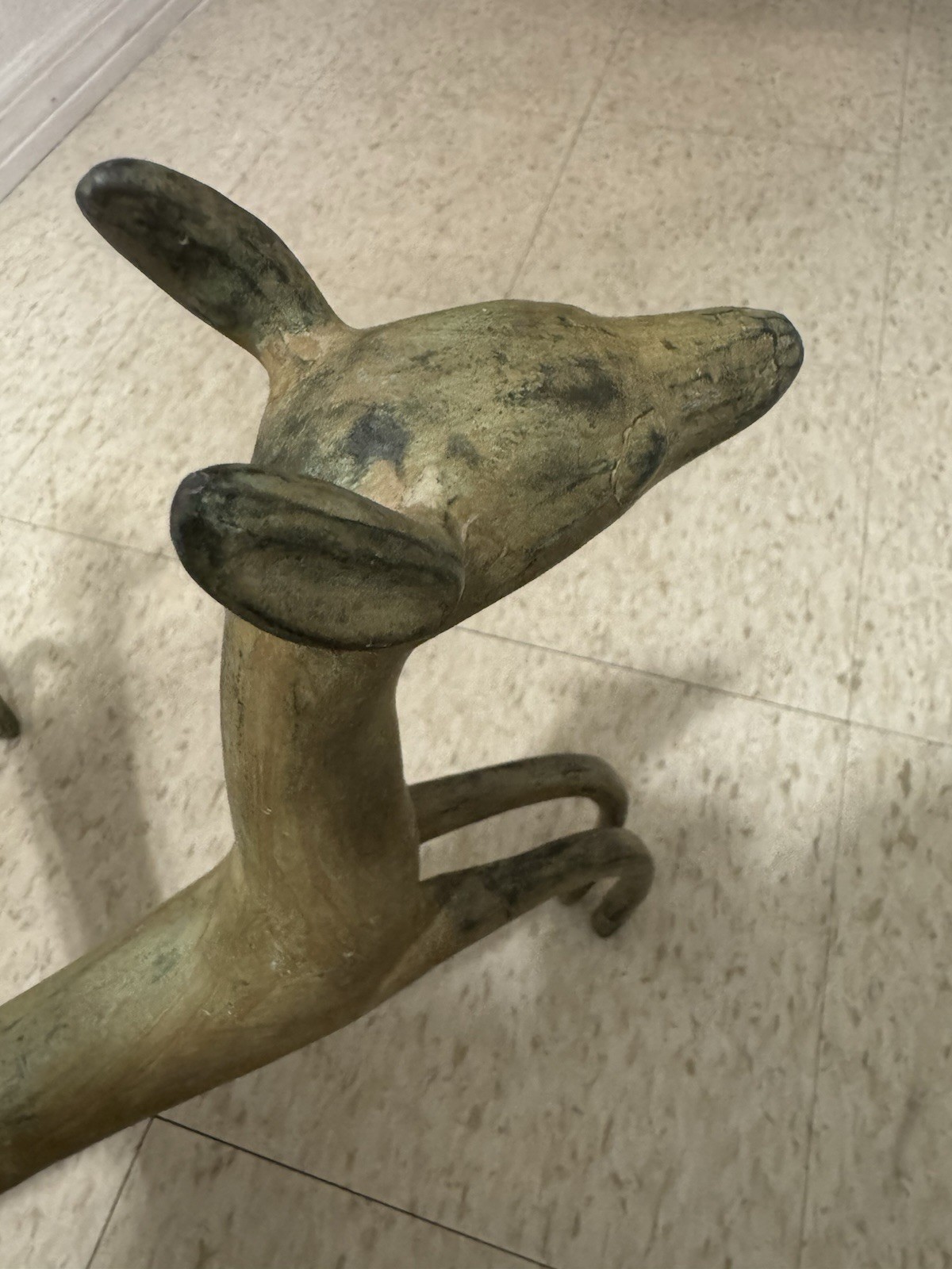 RARE EXQUISITE DEER FORM COFFEE TABLE IN ARMAND-ALBERT RATEAU STYLE