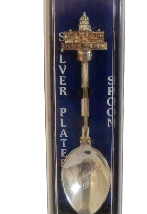 Spoon Souvenir Silver Plated In Case Washington DC Capitol Building Monogrammed