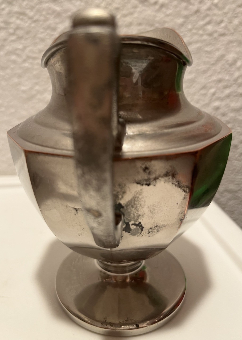 VTG MANNING BOWMAN Creamer & Sugar AMERICAN EMPIRE Silverplate over Copper USA