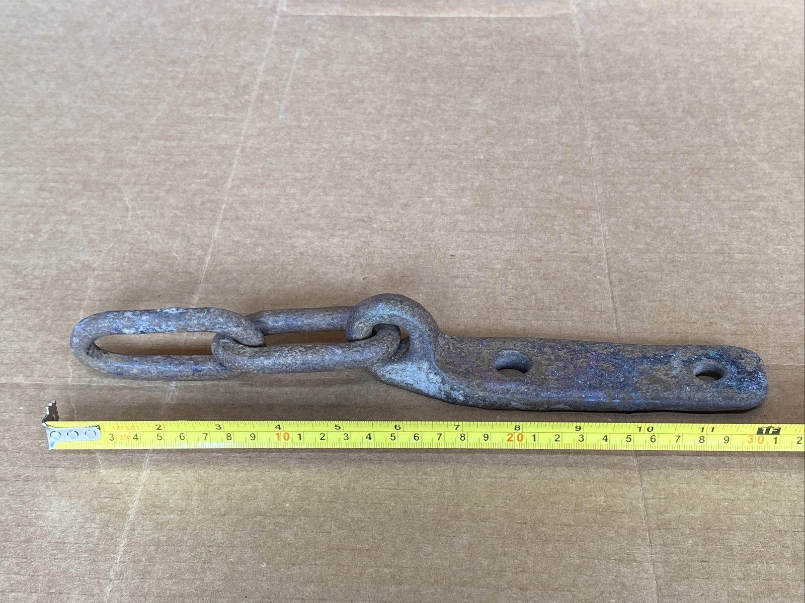 Antique Rustic Heavy Duty Bracket Hardware 3.5” Chain Links SALVAGED BARN FIND