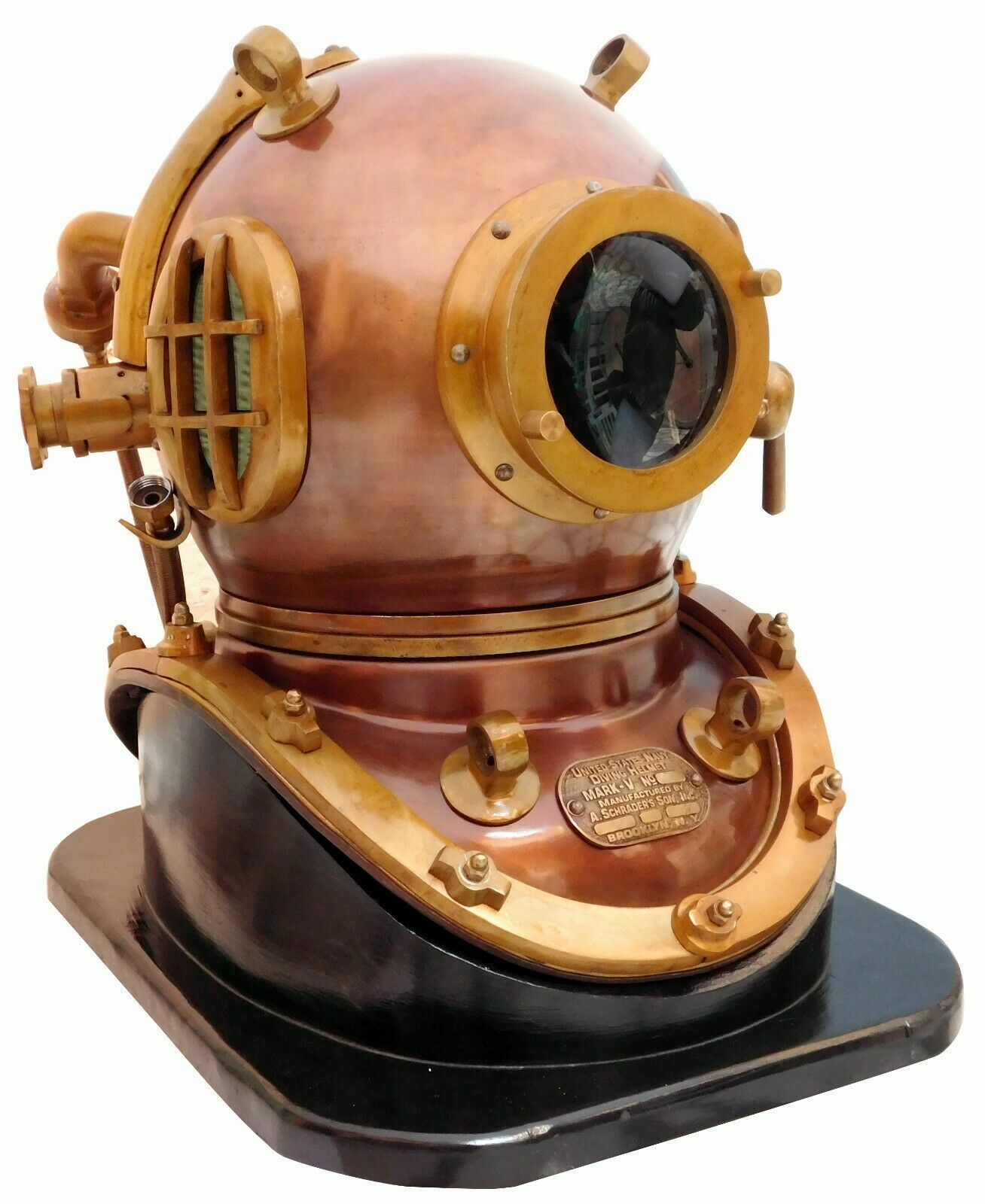 Lots of 5 Copper Antique Scuba Divers Diving Helmets A.j Morse Diving Helmets