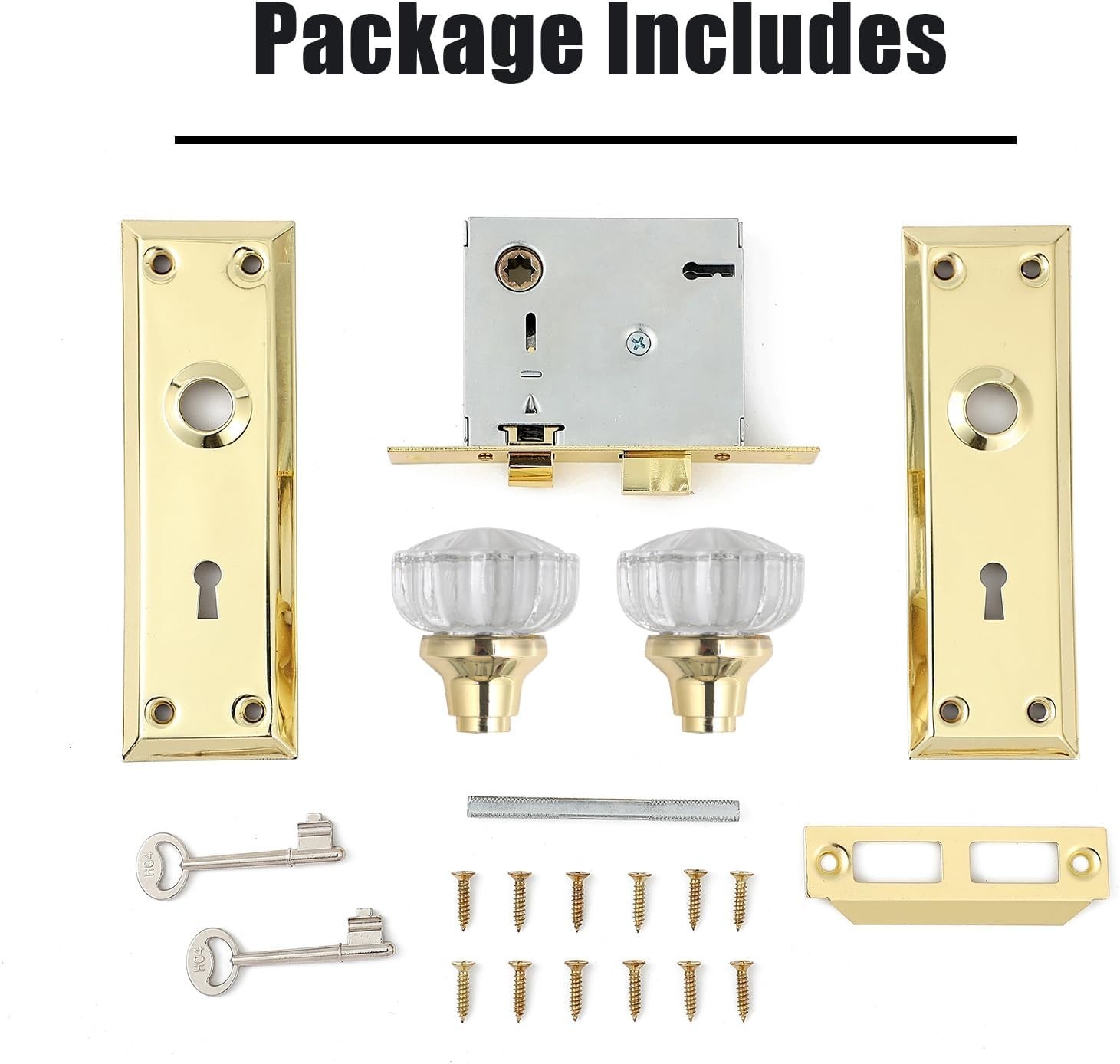 Vintage Door Knob Replacement, Skeleton Key Lock