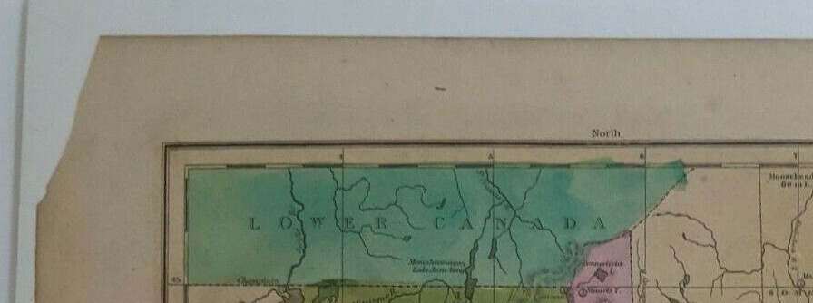 Map: “Eastern States” 1829 Hand Colored D.F. Robinson & Co.