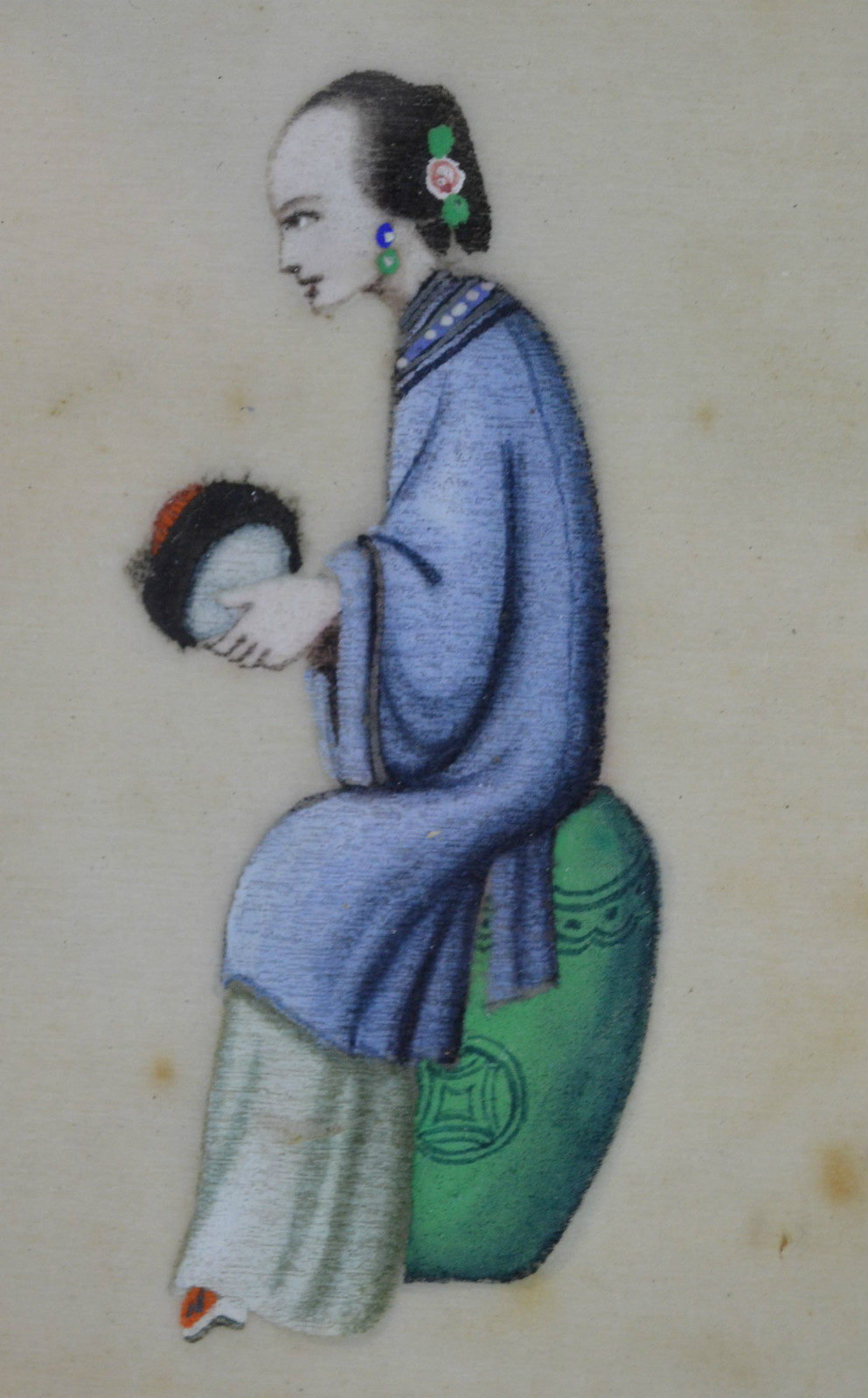 ANTIQUE CHINESE RICE / PITH PAPER WATERCOLOUR PAINTINGS CIRCA 19th