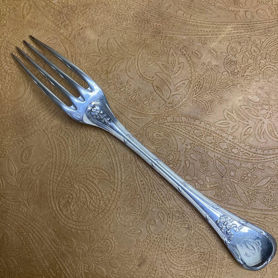 Hermes Solid Silver Spoon & Fork Set 100g Heavyweight Sterling Silver Rare used