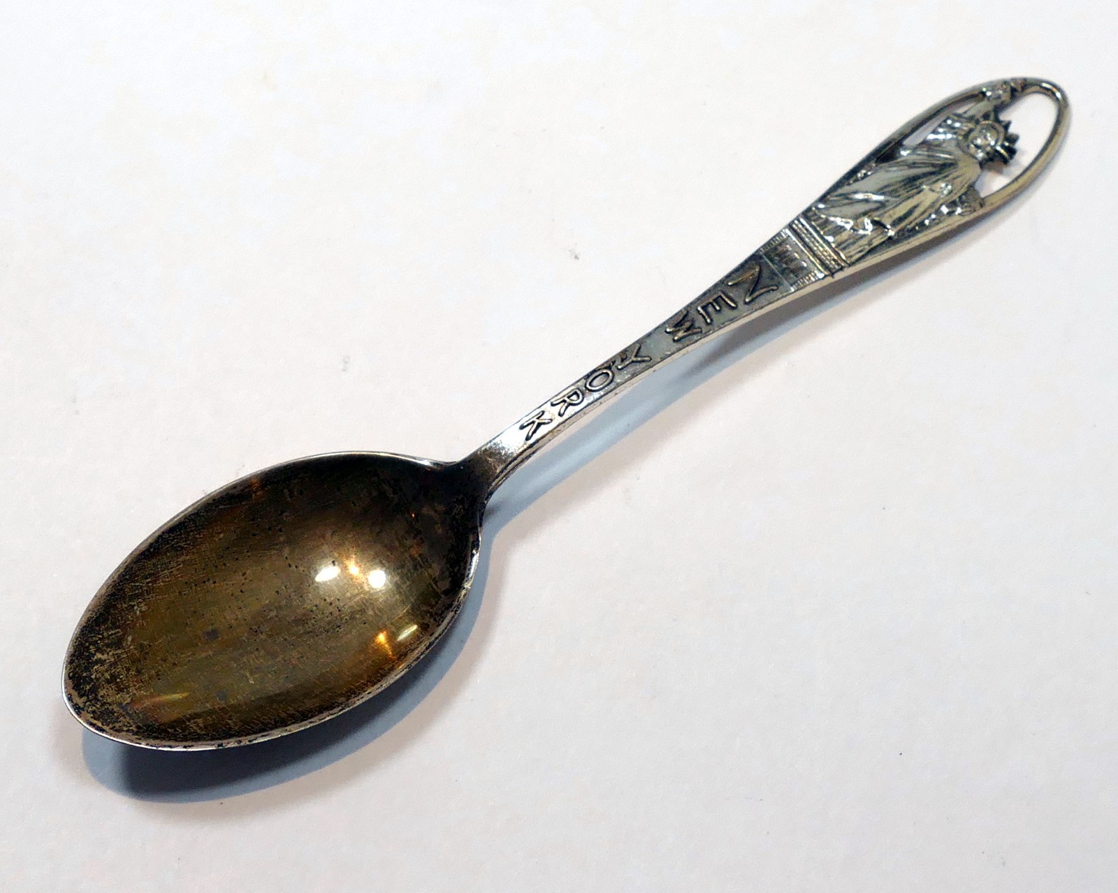 Sterling Silver NEW YORK Souvenir Spoon w/ Statue of Liberty 10gr 92.5% purity