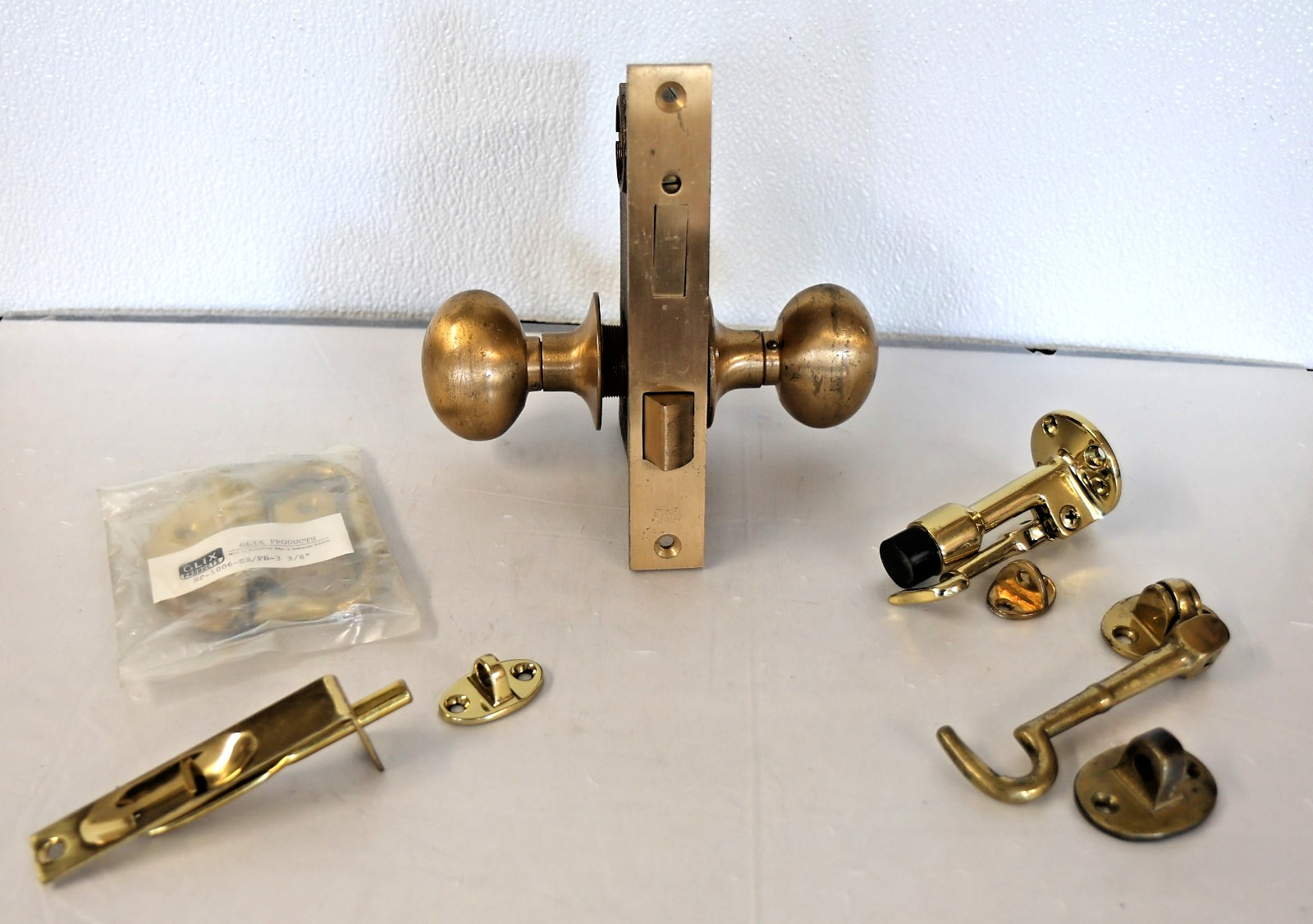 1940-50’s Getty #214 Mortise Door Knob Set [No Key] – Bronze/Brass