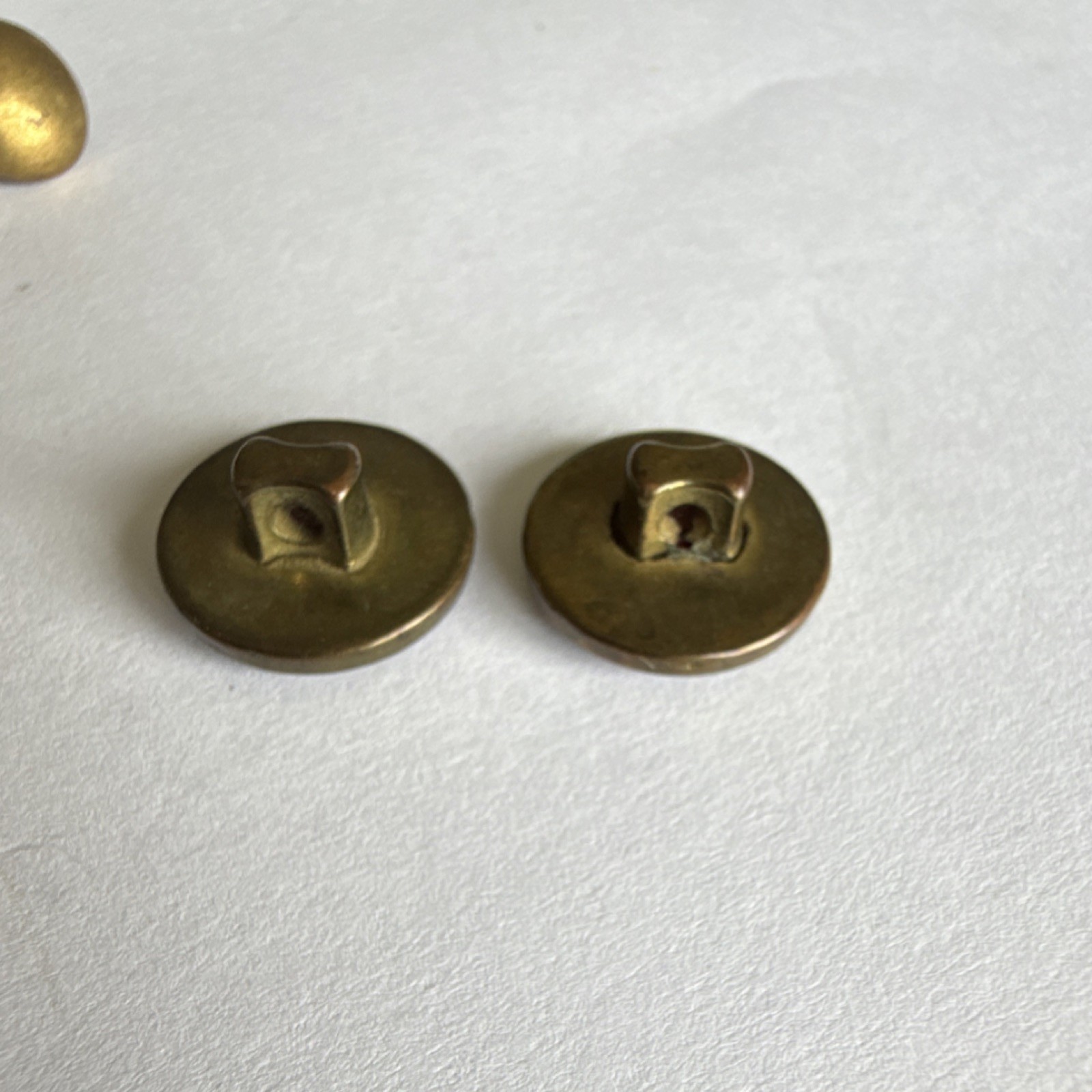 Antique 1920s Brass Button – Matched Pair – Brass