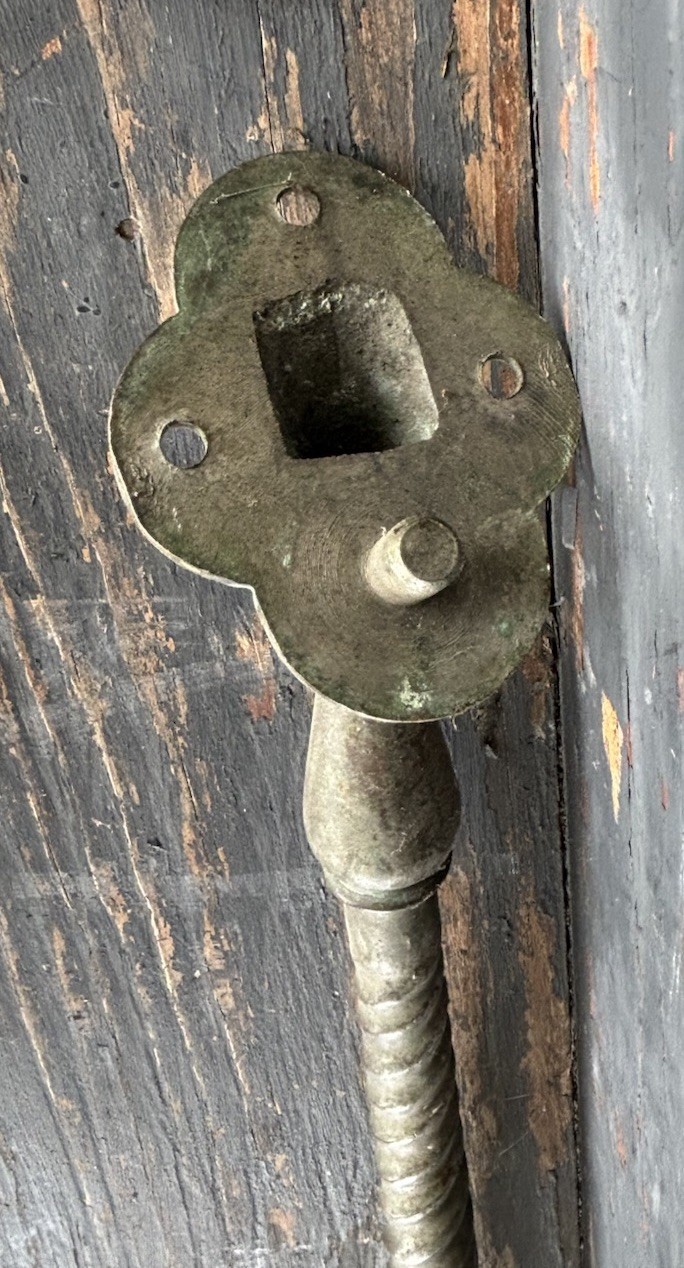Antique Art Deco Hand Rails Beautiful Patina Spiral Hand Hold