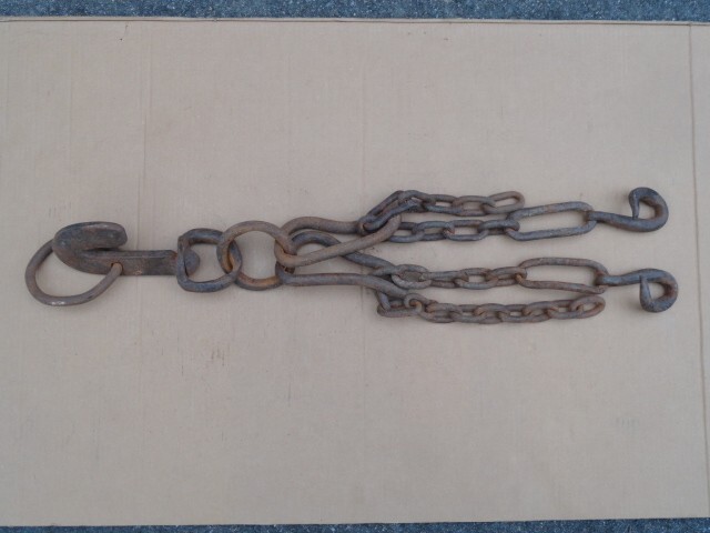 Hand Forged Wiffle Whiffle Tree Chain Set Blacksmith Made Decorator Item WF1