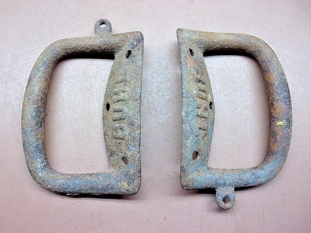 Vintage Pair of BUHL No. 236 Cast Iron Curved Handles 3 1/4″ x 4 1/2″ to What?