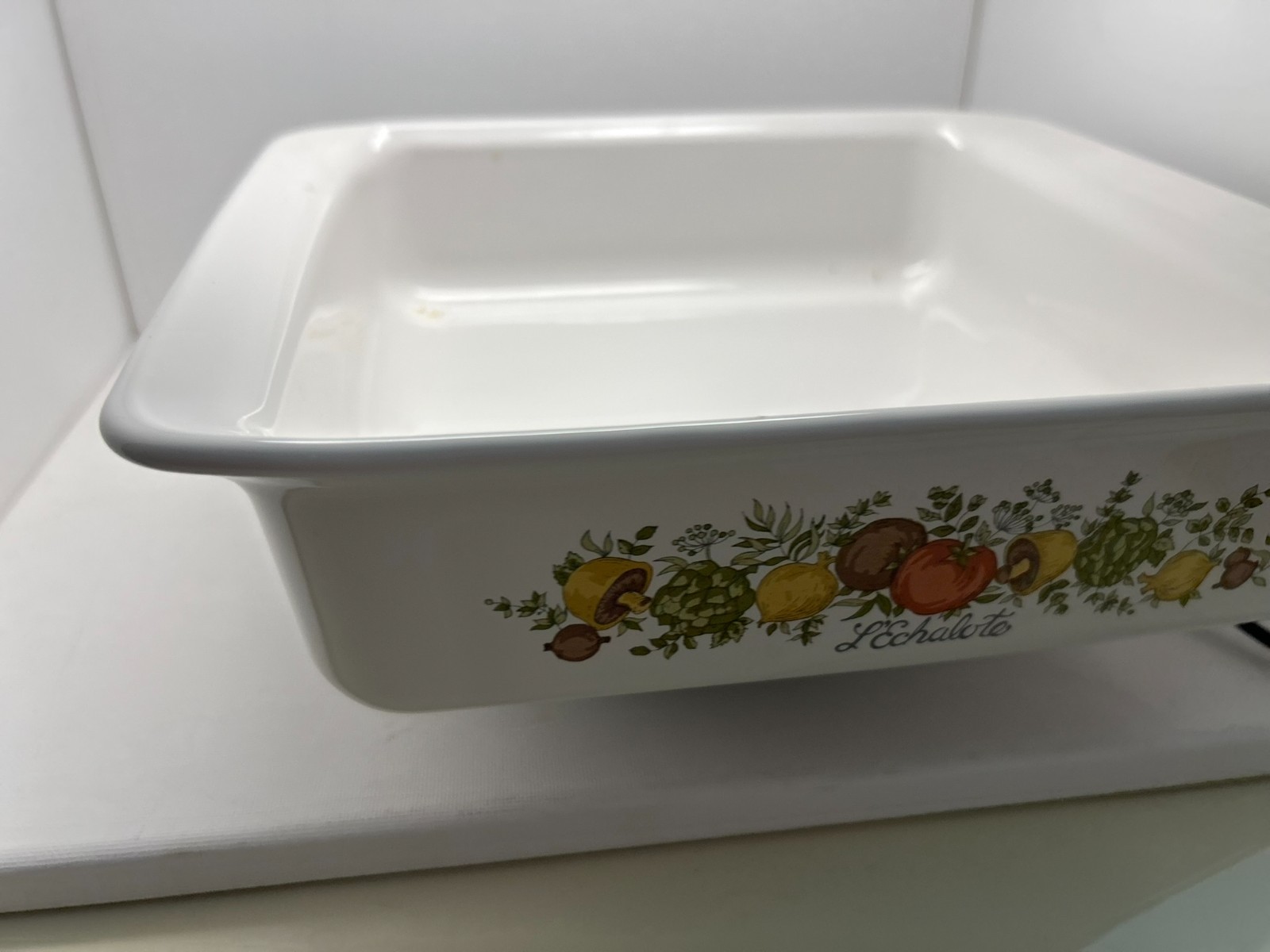 Vintage Corning Ware L’Echalote P-4-B 1.5 Qt Casserole Dish w MATCHING Pyrex Lid