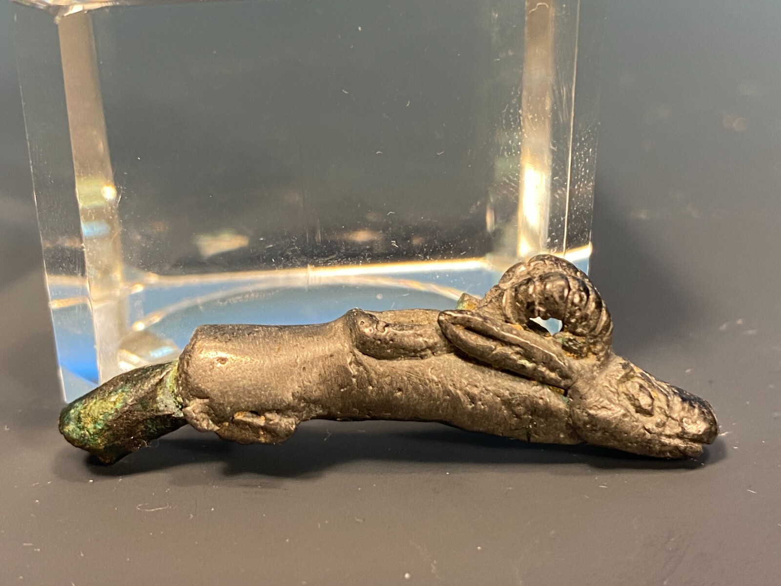 Anatolian silver stag head element from a Votive Vessel ca 12-5th century BC