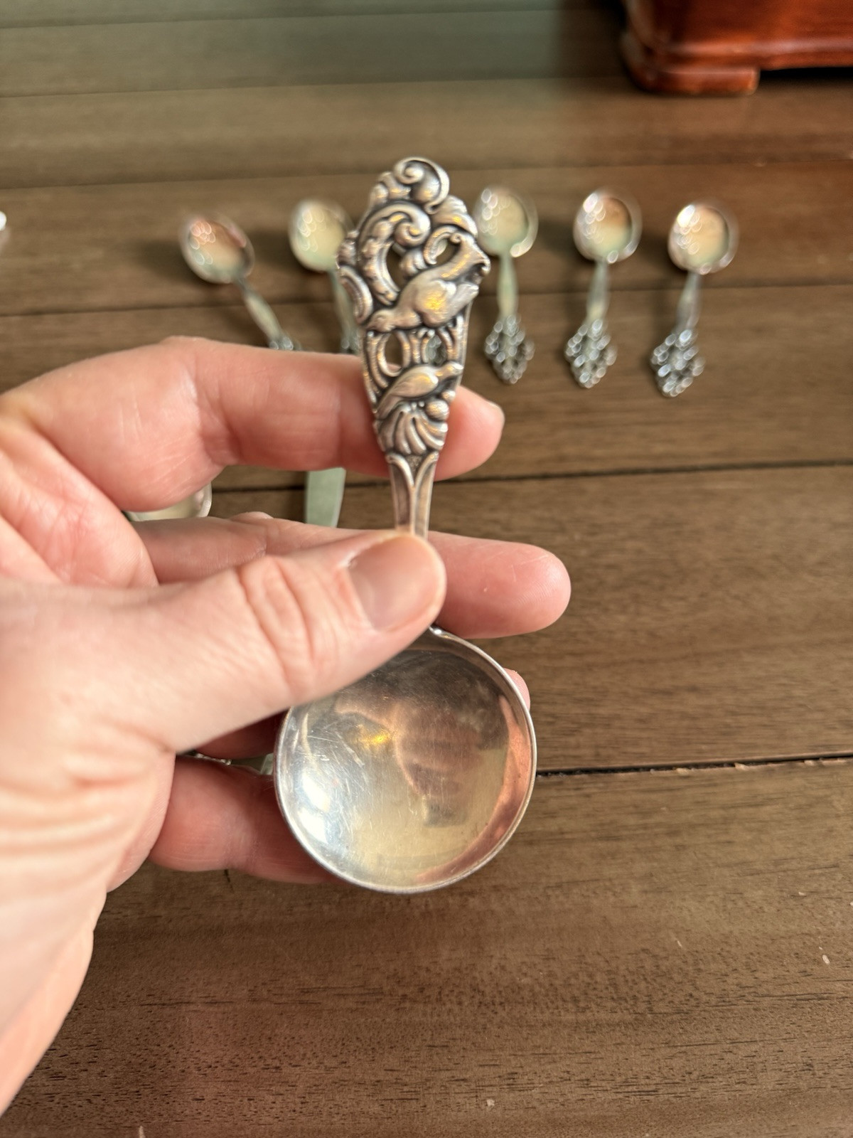 Vintage Silver Spoons 1890-1940, Silver Jam Spoon, Silver Serving