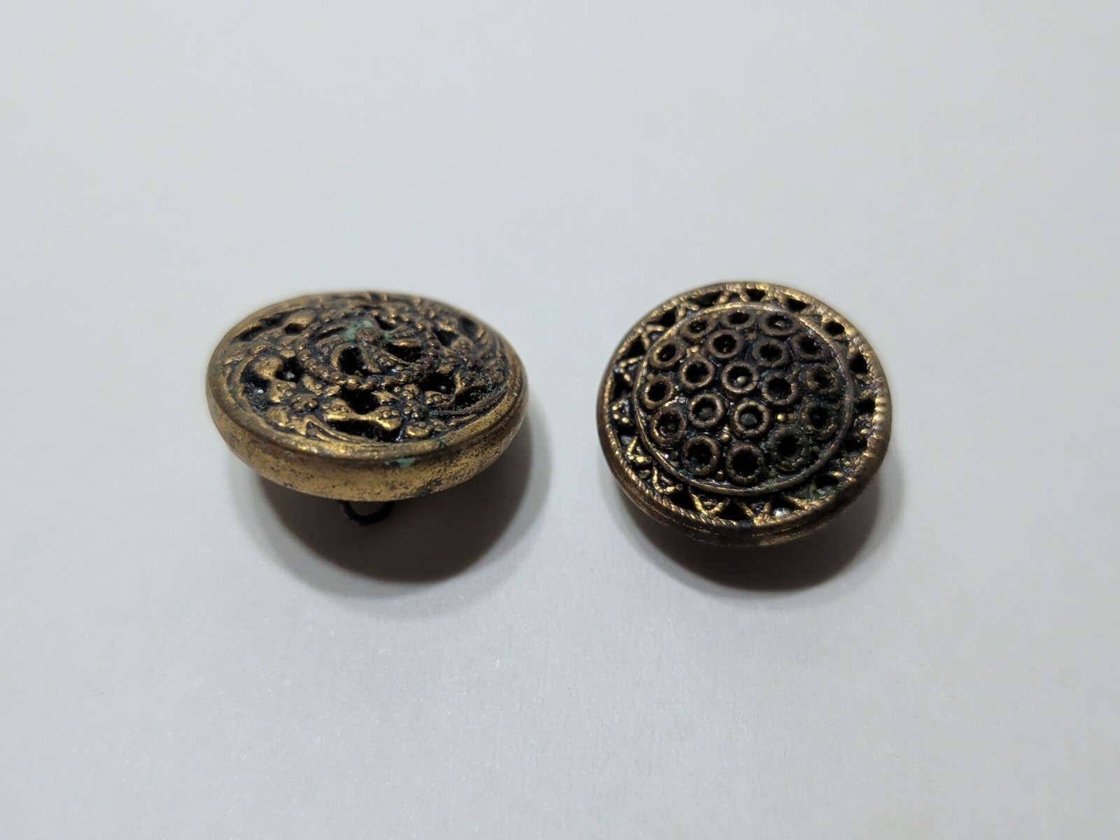 ✨ANTIQUE✨ Victorian Edwardian Buttons Twinkle Gold Tone Filagree