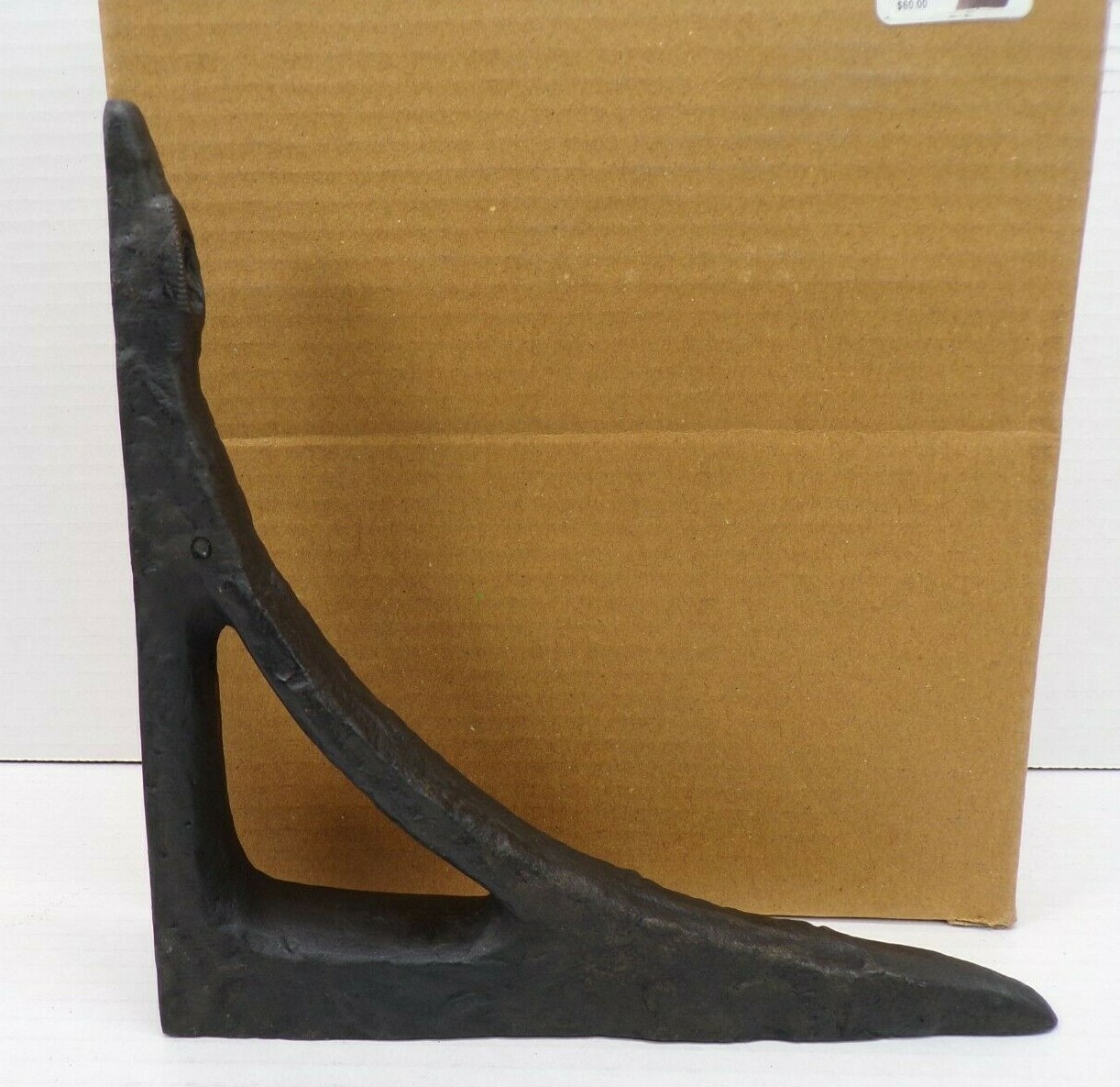 West Elm Modern Bracket ONLY Aluminum 7.25x 1.25x 6″ Black Finish S/2 #9094