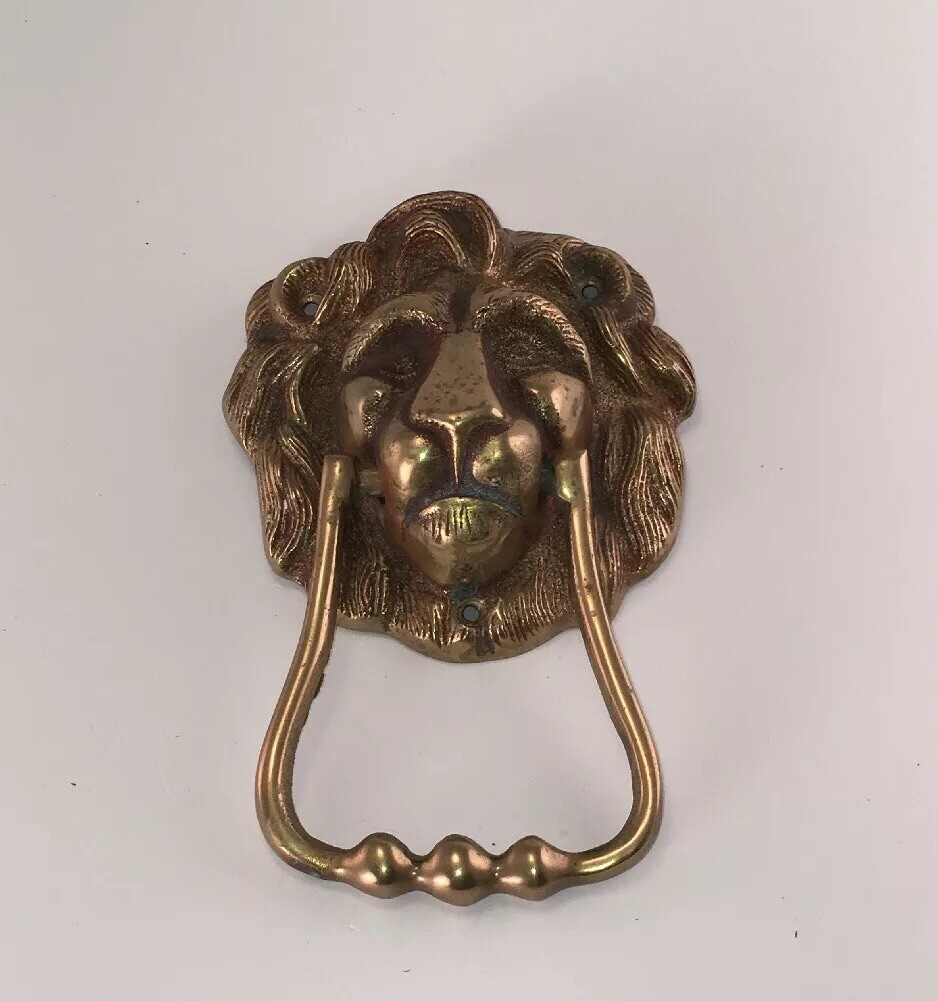 Classic Solid Brass Lions Head Door Knocker