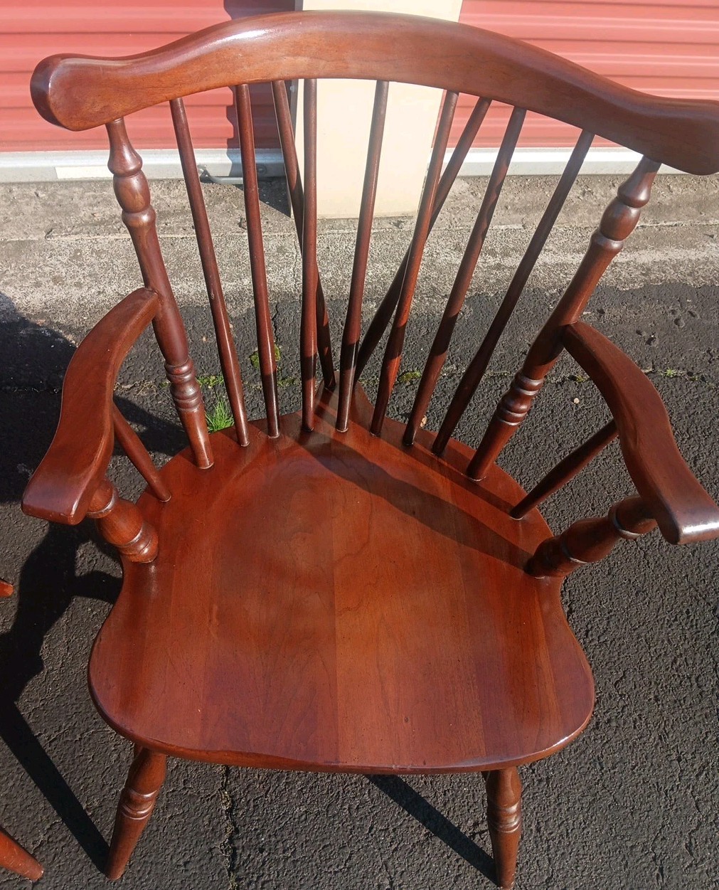 FIDDLE BACK WINDSOR CHAIRS CHERRY WOOD AMERICAN TENDON JOINT LEG CHOICE of FIVE