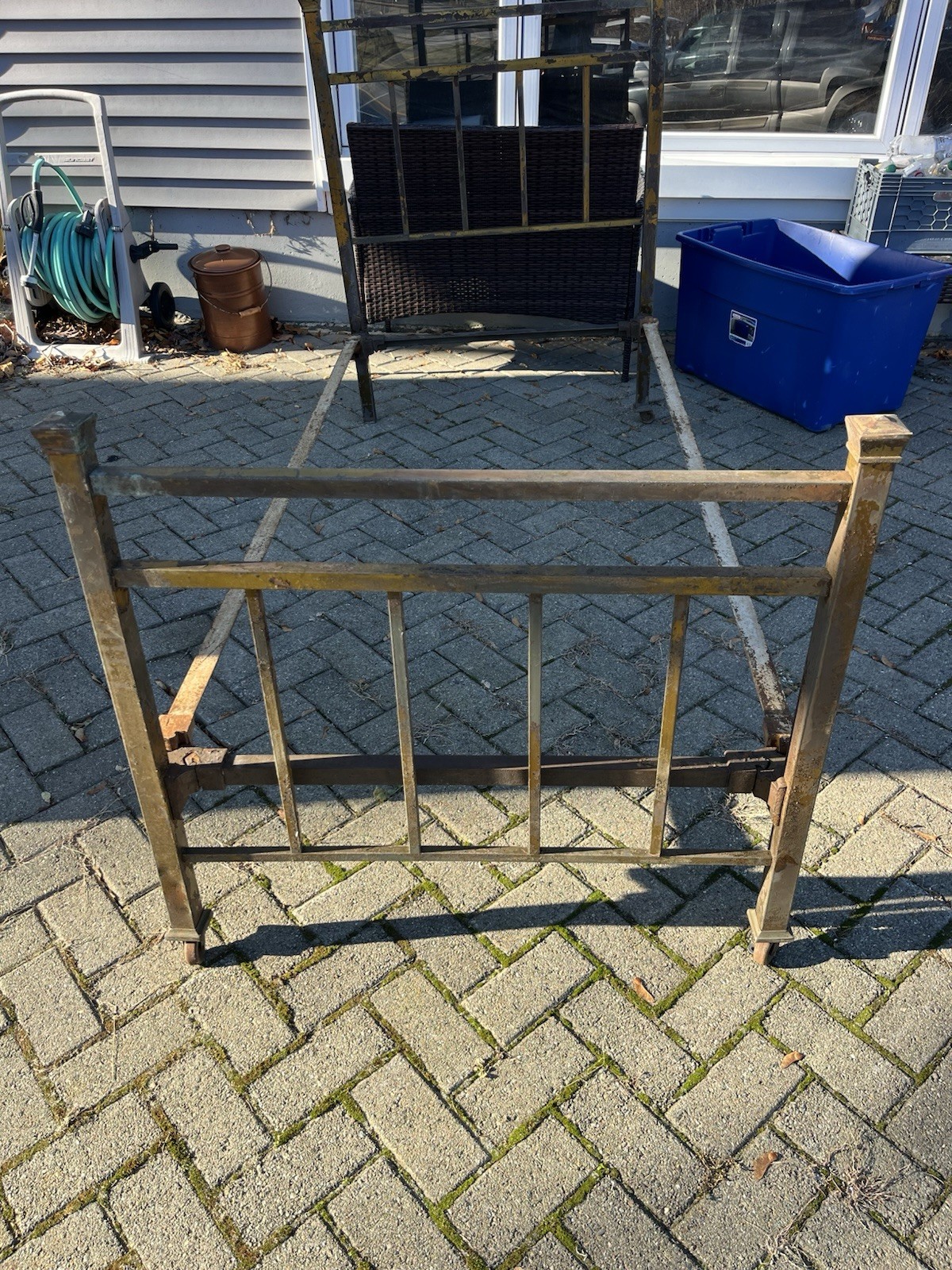 Antique Brass Bed Frame 1800-1900’s Twin Beautiful For Restoration Rare Vintage