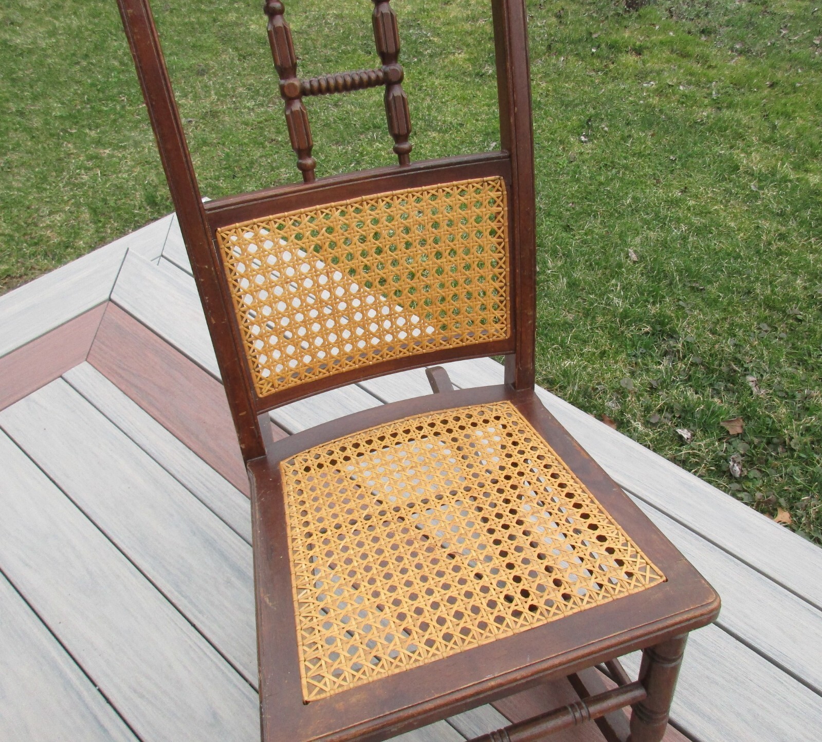 Antique Rocker Cane back rocking chair