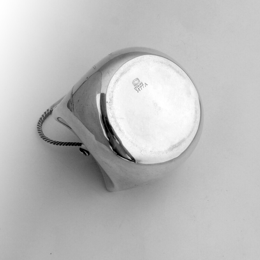 Acid Etched Basket Swing Handle Whiting Sterling Silver