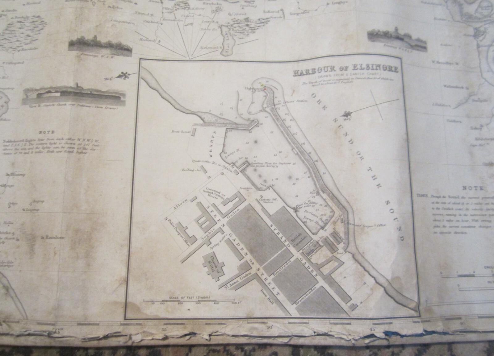 1860 Blueback Chart — COPENHAGEN, MALMO, Oresund — JAMES IMRAY, Gustaf Klint