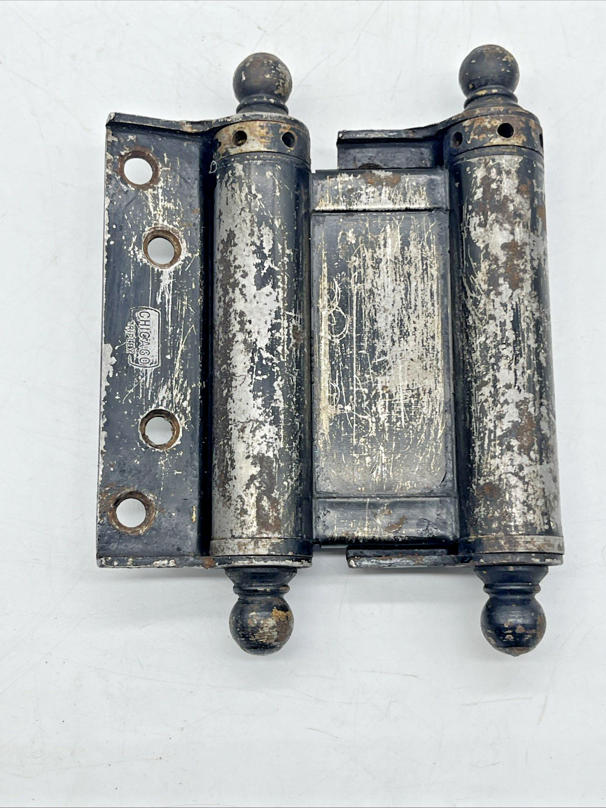 Lot of 4 Vintage Chicago Triplex & Steelcraft Japan Heavy Duty Hinges As Found