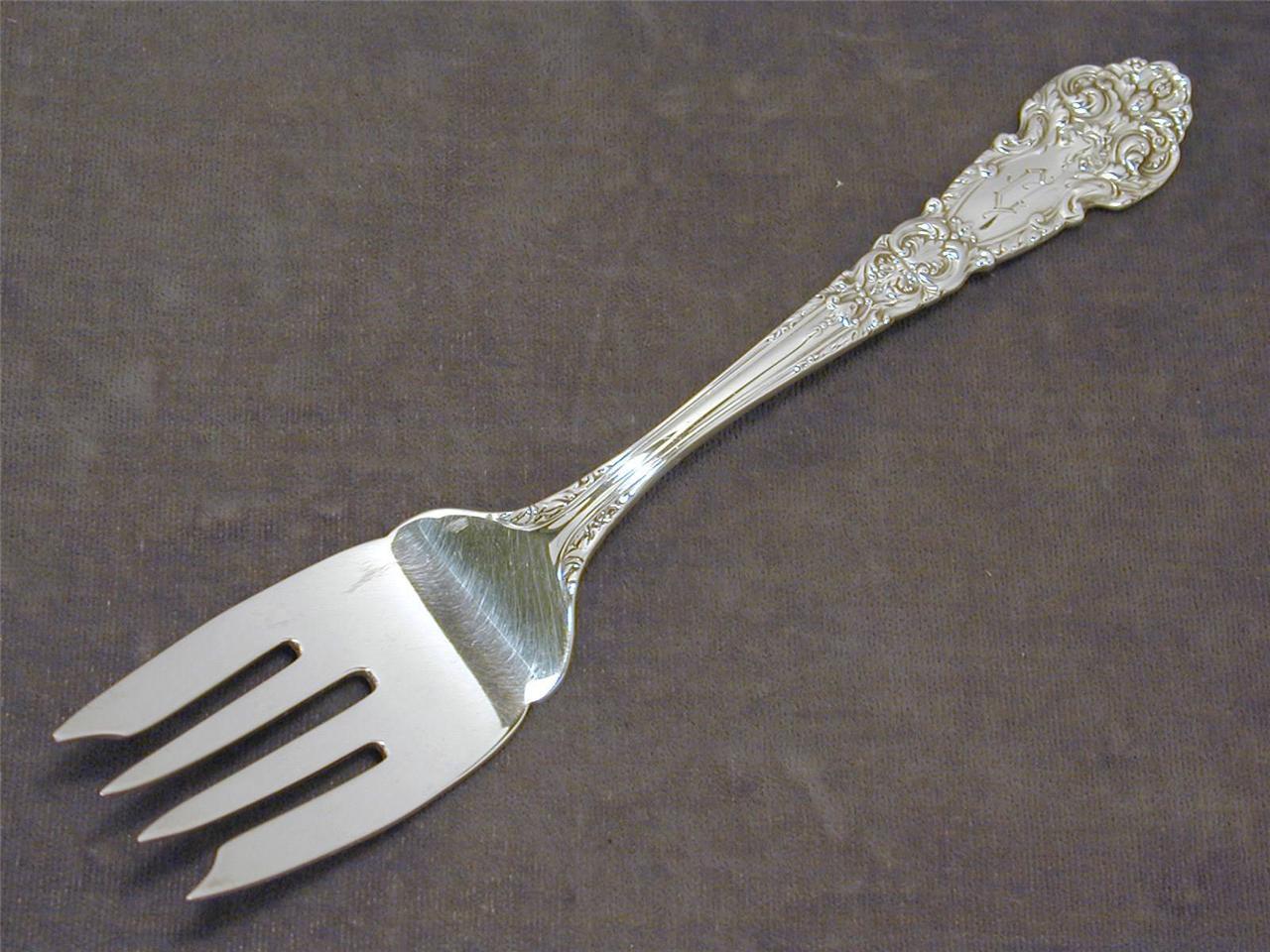 Reed & Barton French Renaissance Sterling 6 1/8″ Salad Fork 1941 Mono C Silver