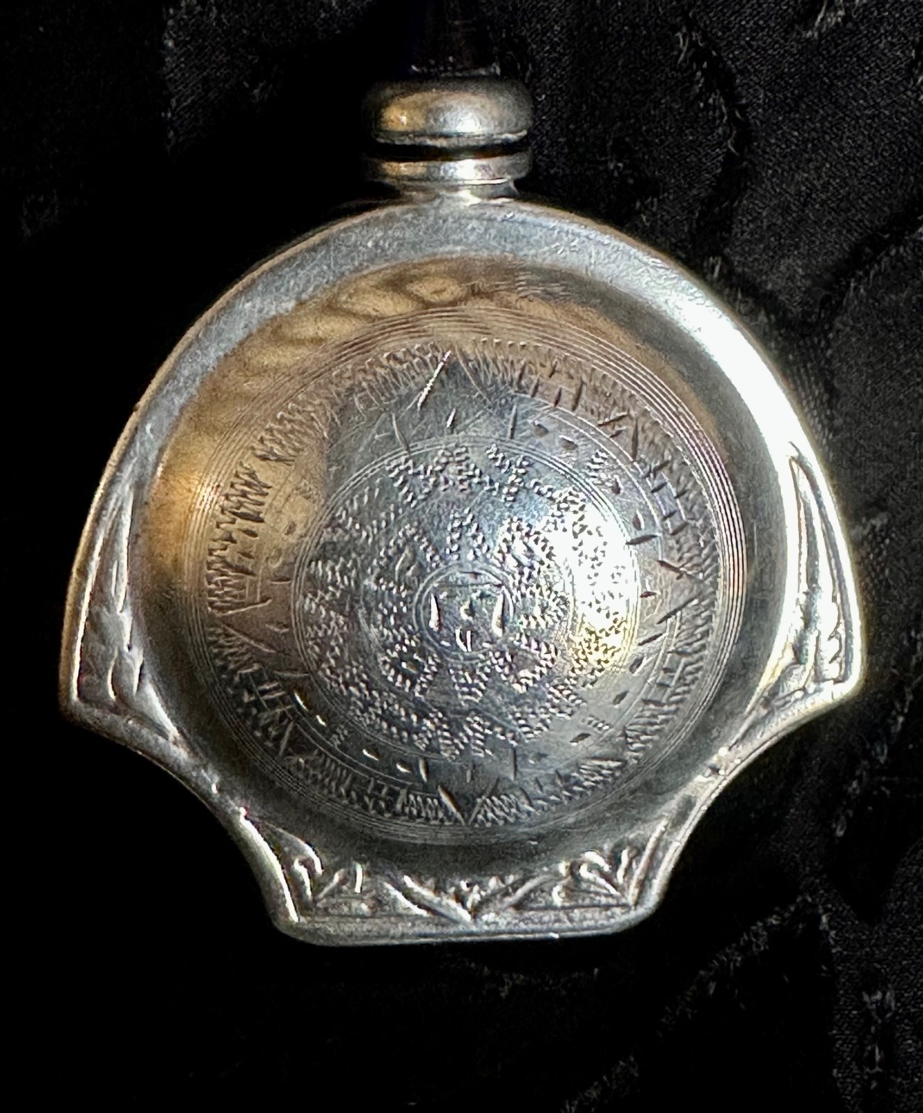 Vintage Ormex Mexico Sterling Silver Perfume Scent Bottle Blue Glass Dauber